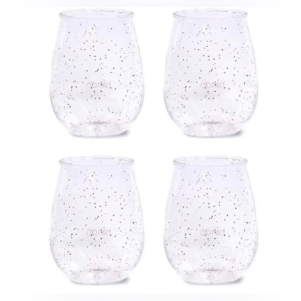 Set of Four Stemless Wine Glasses